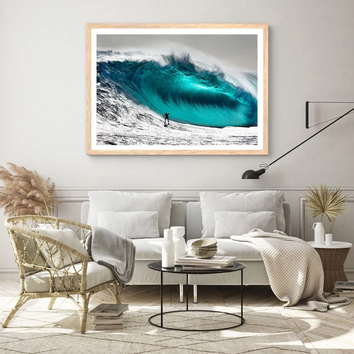 Plakat w ramie jasny dąb - Wyzwanie przyjęte - 50x40 cm