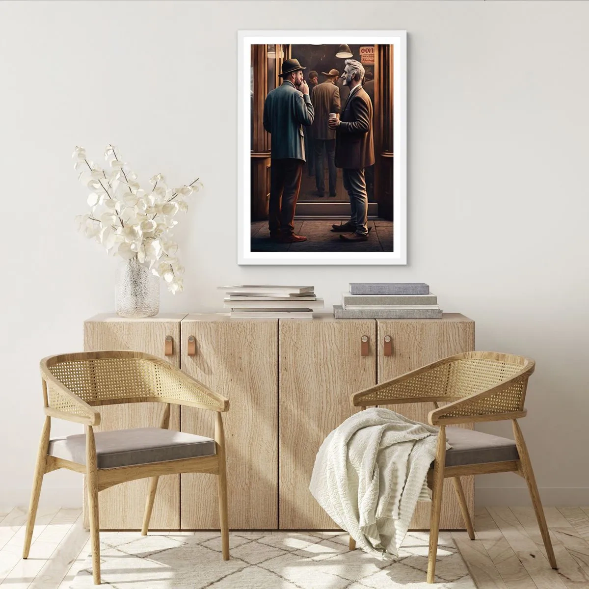 Plakat w białej ramie - Dobra chwila dnia - 50x70 cm