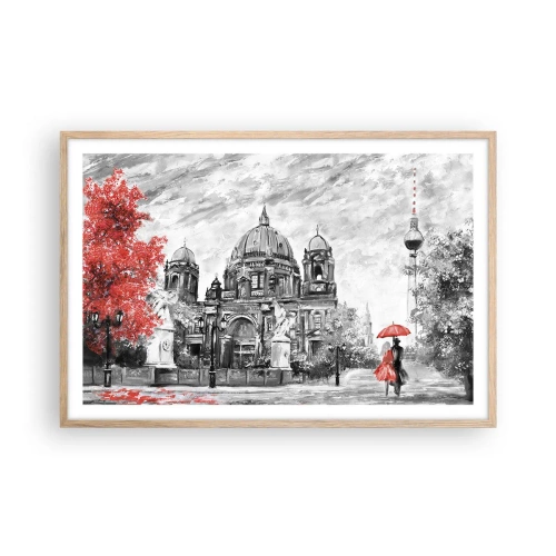 Plakat w ramie jasny dąb - Berlińskie spotkanie - 91x61 cm
