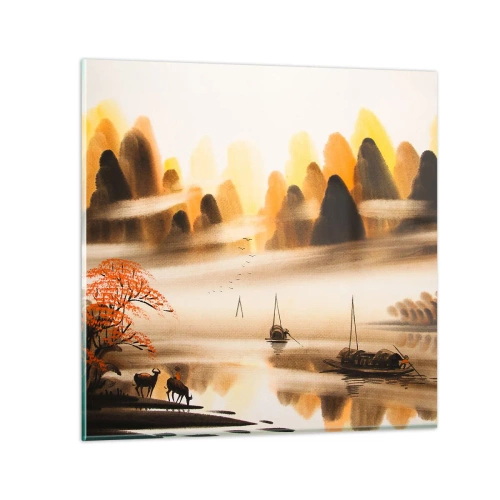 Obraz na szkle - Dalej niż na Dalekim Wschodzie - 30x30 cm