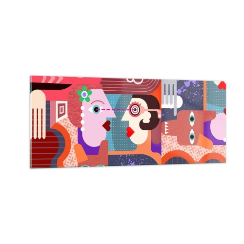 Obraz na szkle - Oko w oko - 100x40 cm