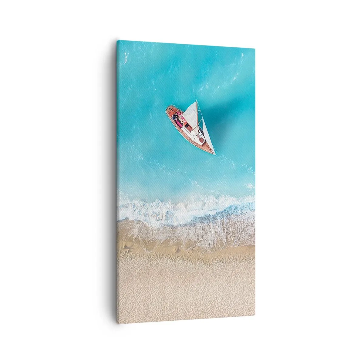 Obraz na płótnie - Na granicy błękitu i złota - 55x100 cm