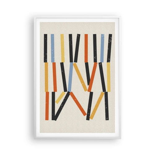 Plakat w białej ramie - Kompozycja na poziomie - 70x100 cm