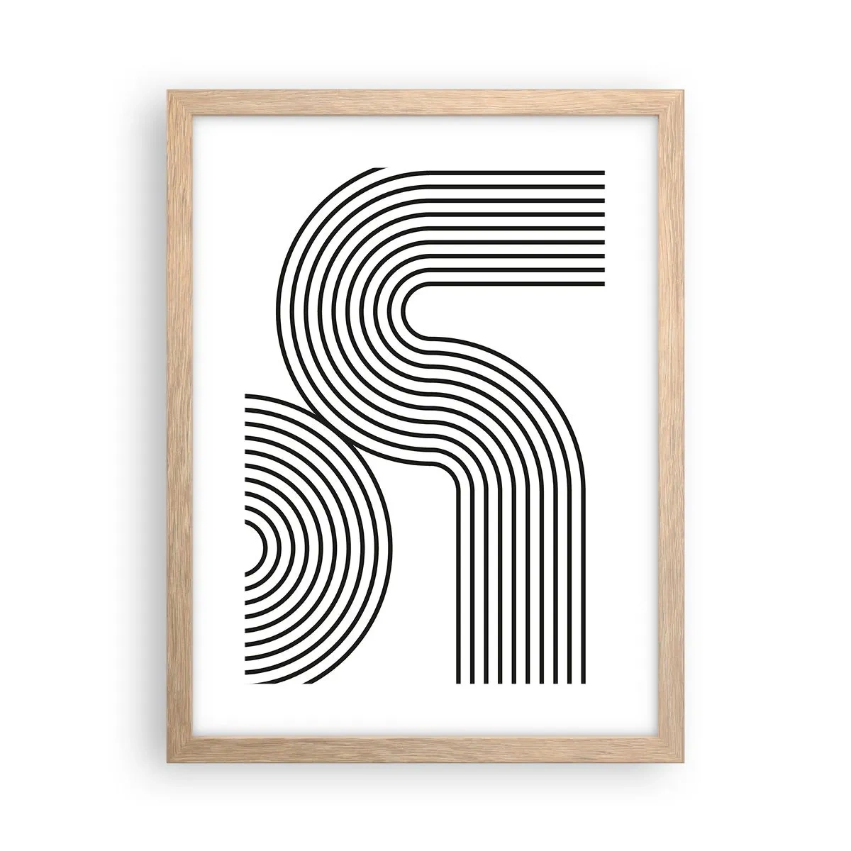 Plakat w ramie jasny dąb - Na zakręcie - 30x40 cm