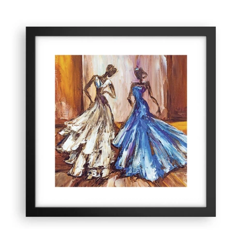 Plakat w czarnej ramie - Wdzięczny duet - 30x30 cm