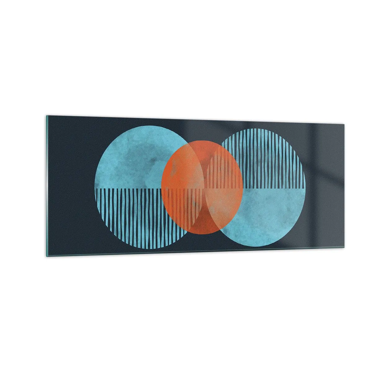 Obraz na szkle - Kompozycja symetryczna - 100x40 cm