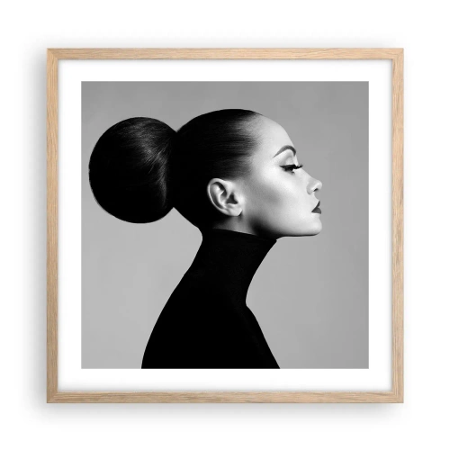 Plakat w ramie jasny dąb - Współczesna Nefretete - 50x50 cm