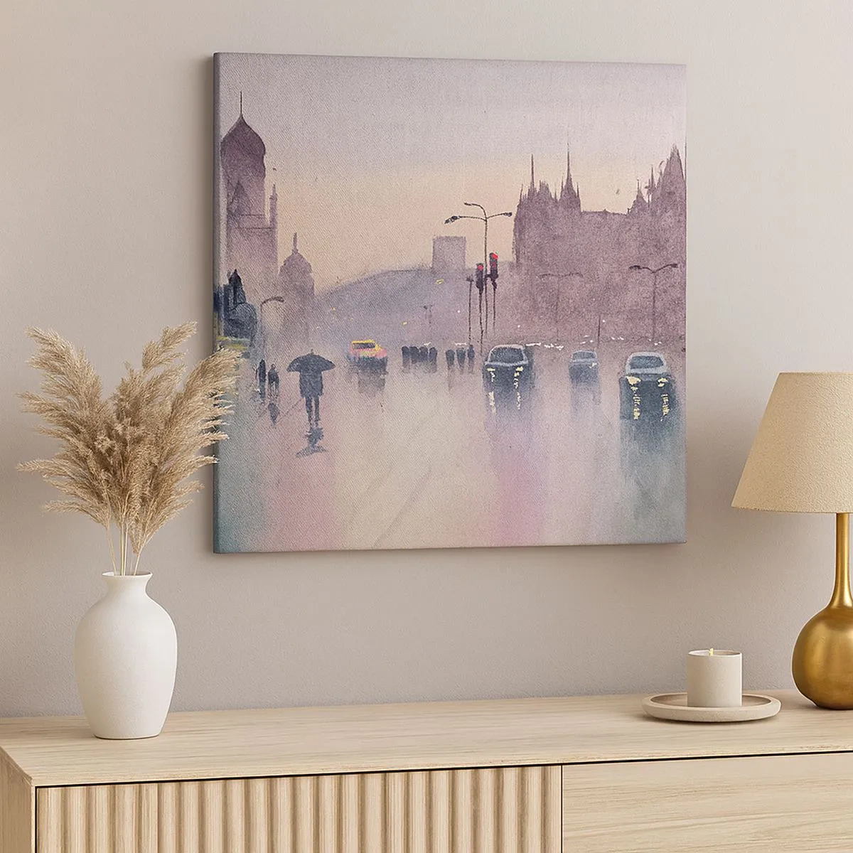 Obraz na płótnie - W deszczowej mgiełce - 30x30 cm