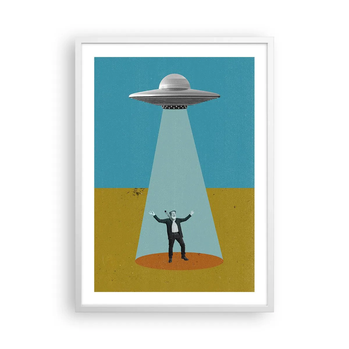 Plakat w białej ramie - Bliskie spotkanie - 50x70 cm