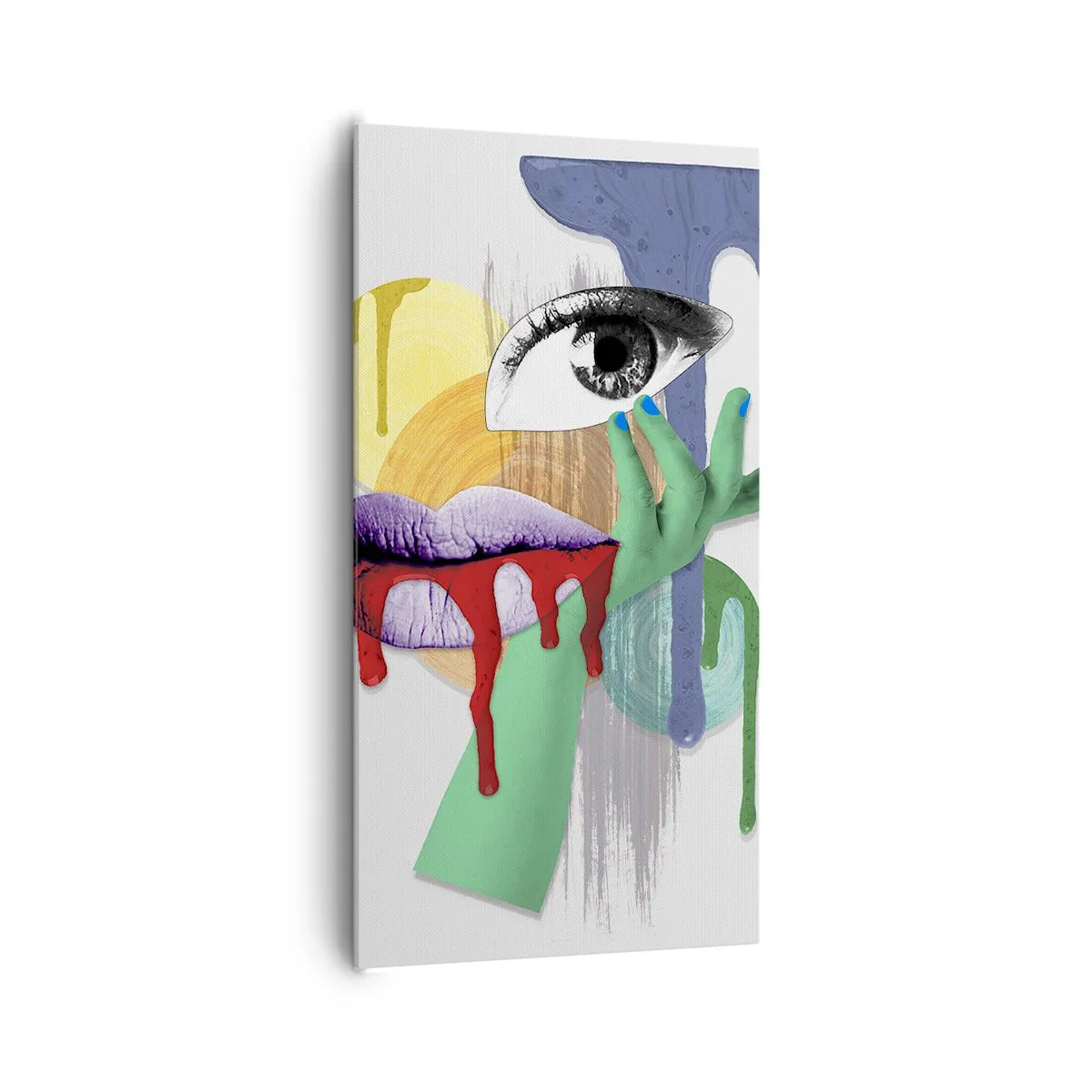 Obraz na płótnie - Portret zdekonstruowany - 65x120 cm