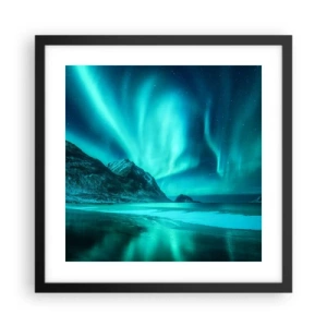 Plakat w czarnej ramie - Cuda północy - 40x40 cm