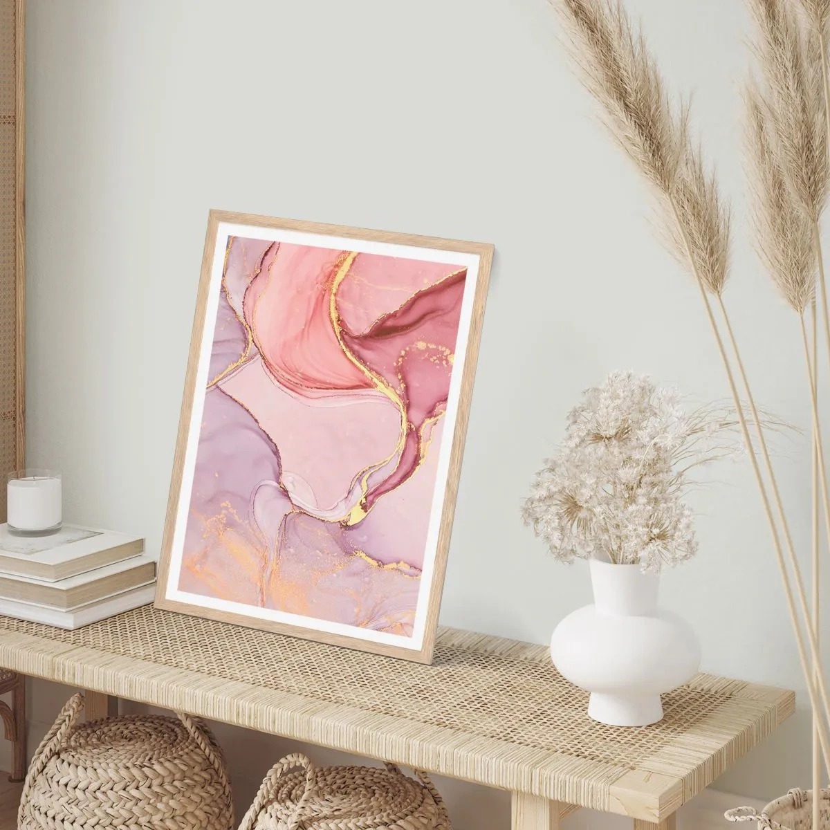 Plakat w ramie jasny dąb - Pieszczota barw - 50x70 cm