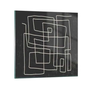 Obraz na szkle - Nie taki prosty - 30x30 cm
