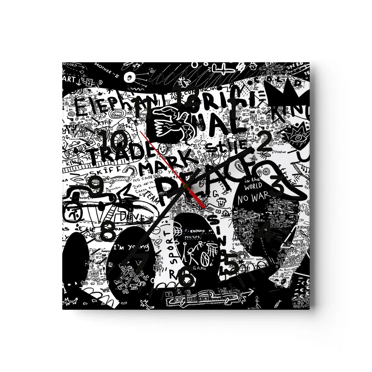 Zegar ścienny - Bogaty świat ulicy - 40x40 cm