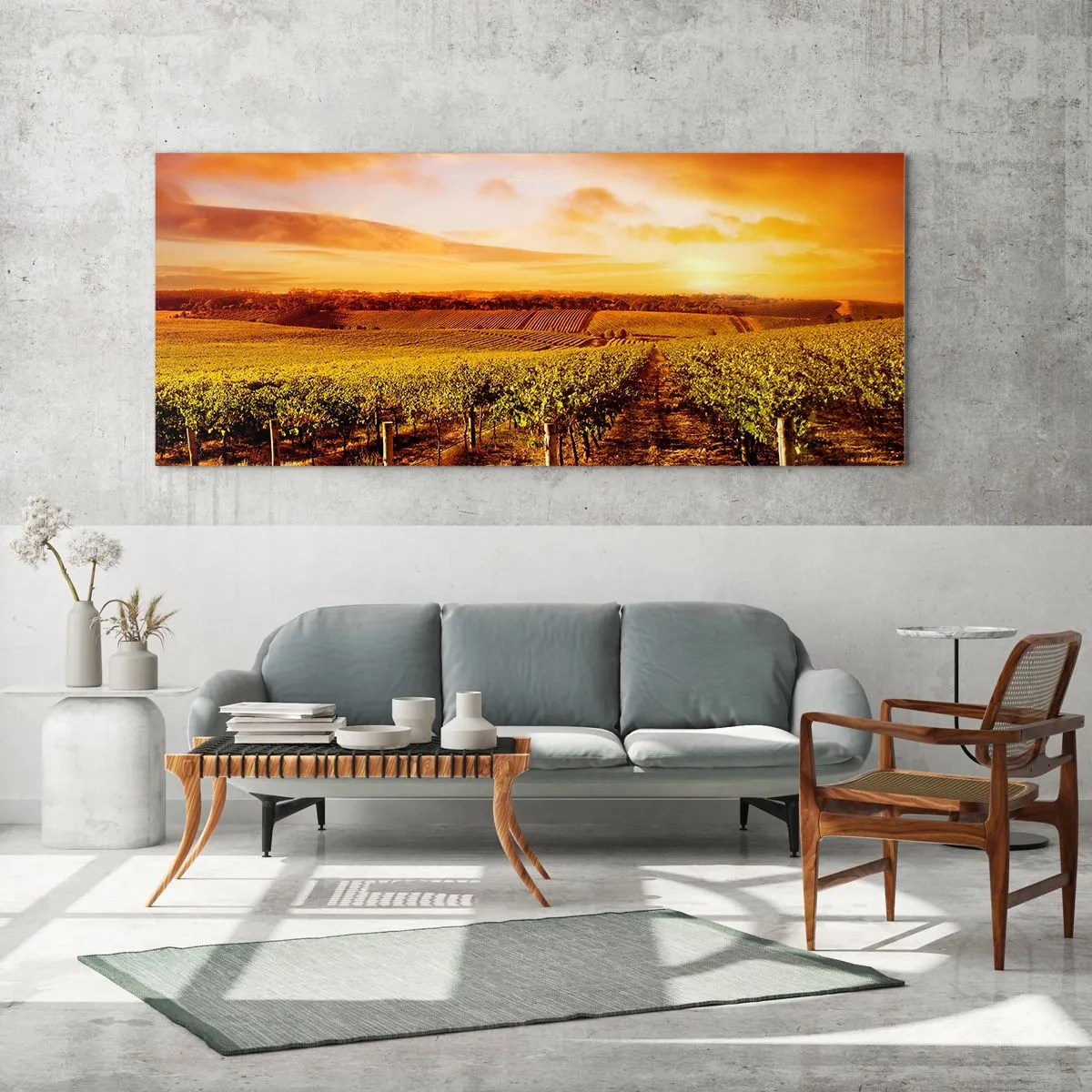 Obraz na szkle - Delikatnie owocowe z nutą słońca - 100x40 cm