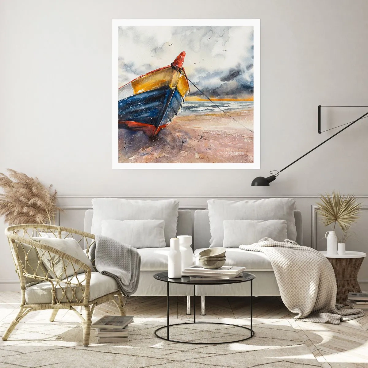 Plakat - Odpoczynek na brzegu - 60x60 cm