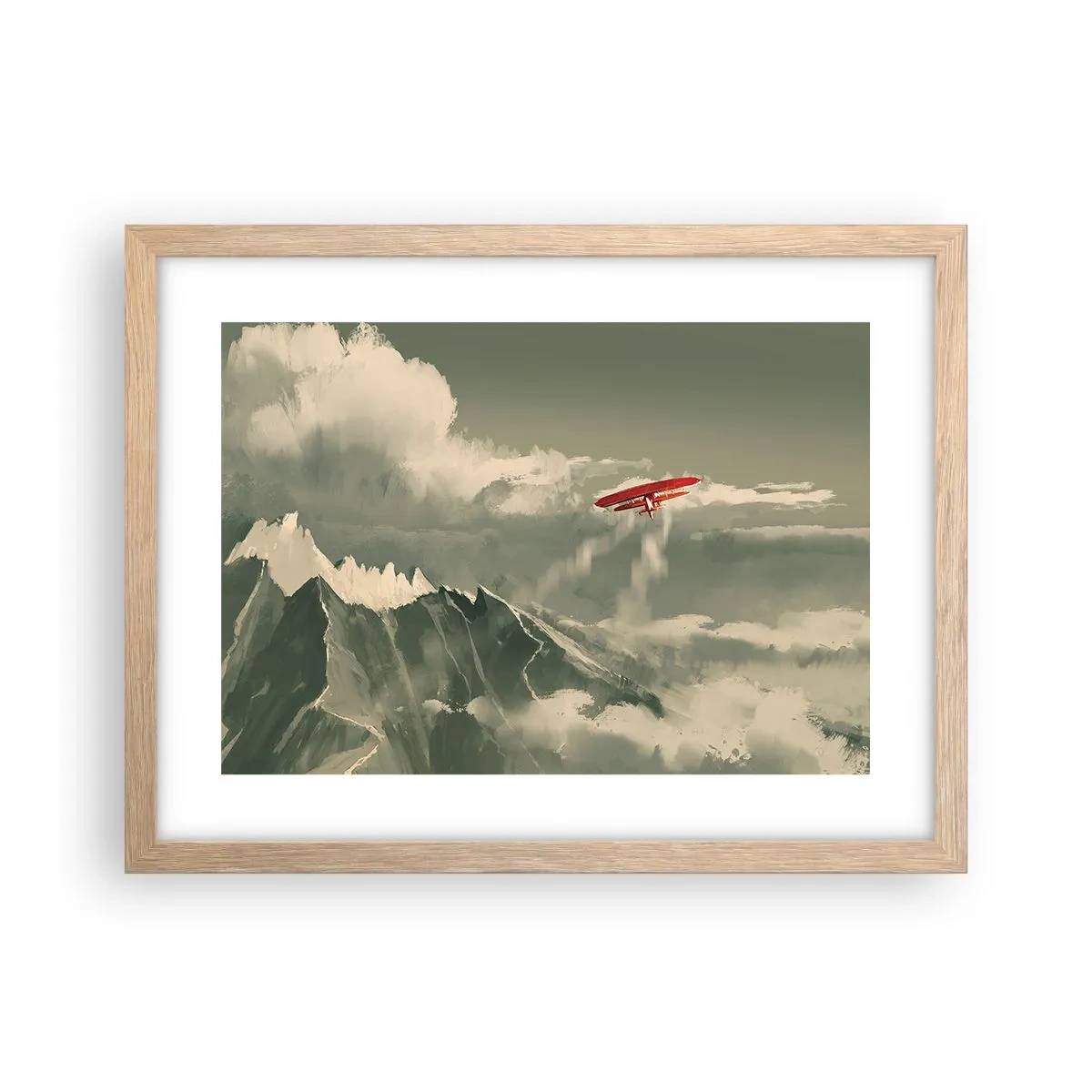 Plakat w ramie jasny dąb - Nieustraszony pionier - 40x30 cm