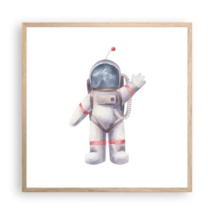 Plakat w ramie jasny dąb - To na razie! - 60x60 cm