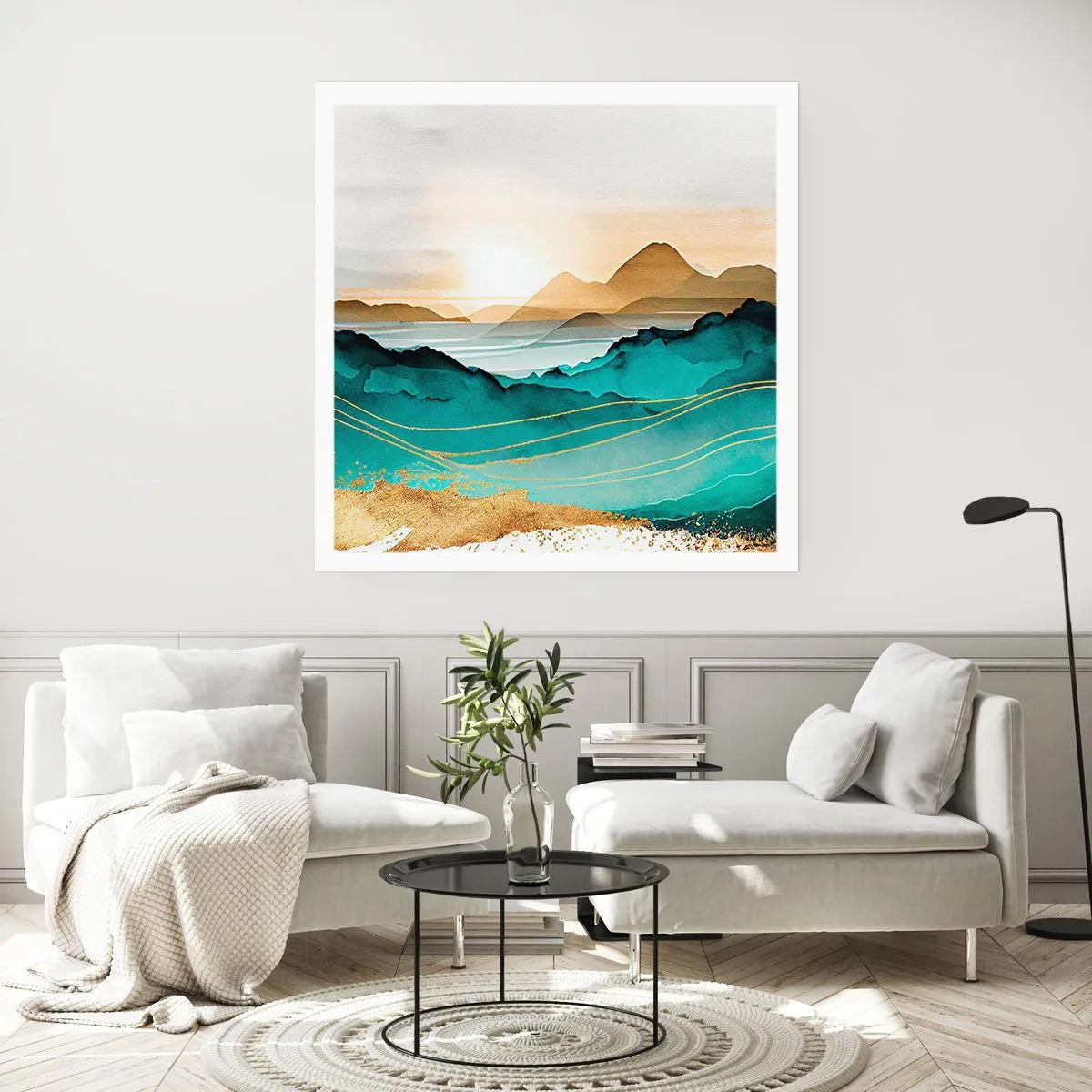 Plakat - Na granicy abstrakcji – pejzaż - 30x30 cm