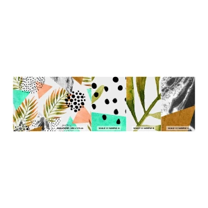 Fototapeta Próbka Standard Eco - Dekoracja z palmowym liściem - Liść Palmowy, Grafika, Sztuka - 100x30 cm