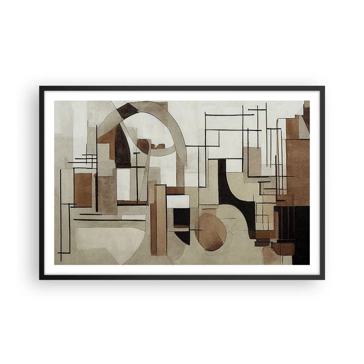 Plakat w czarnej ramie - Pejzaż miejski 2.0 - 91x61 cm