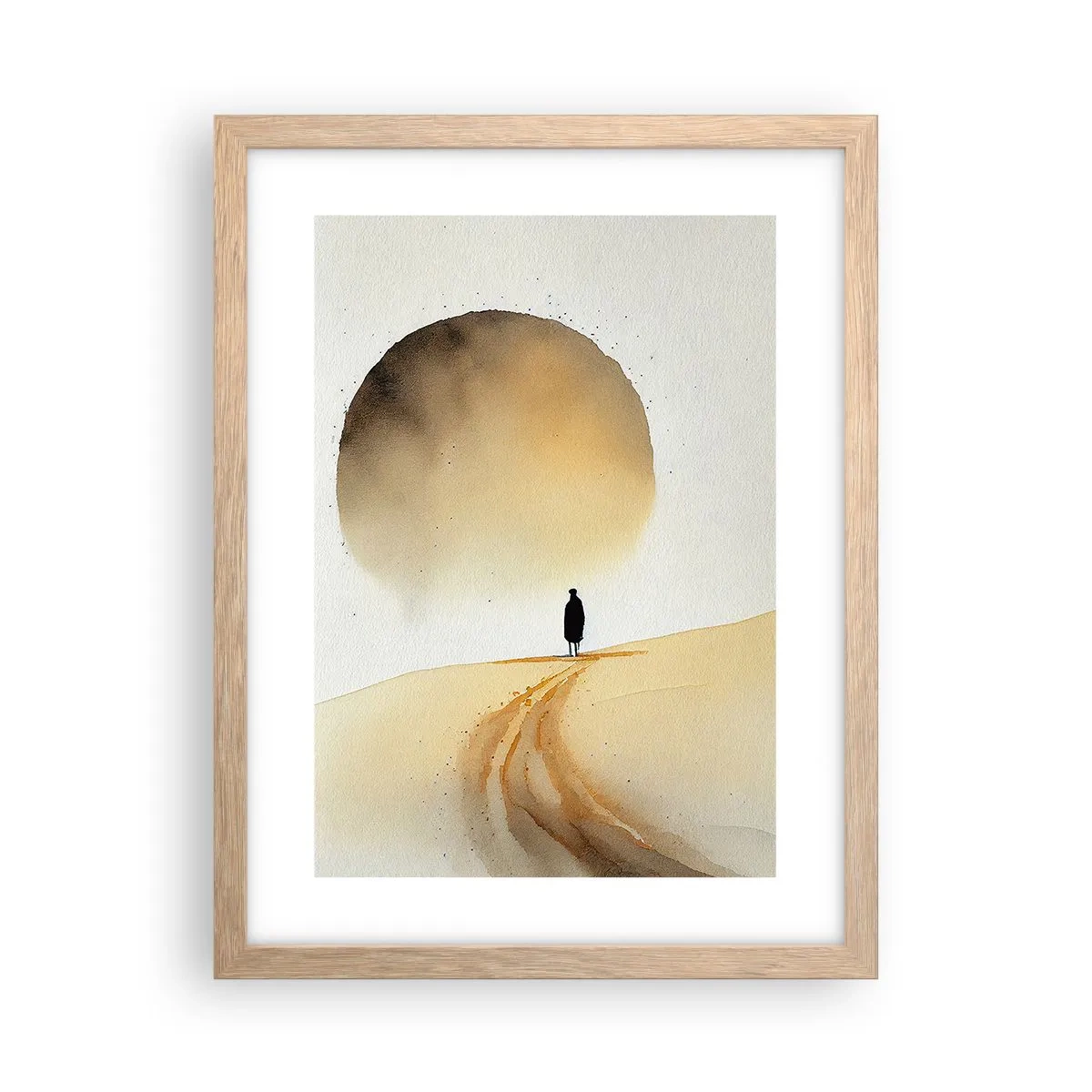 Plakat w ramie jasny dąb - Zawsze tęsknota - 30x40 cm