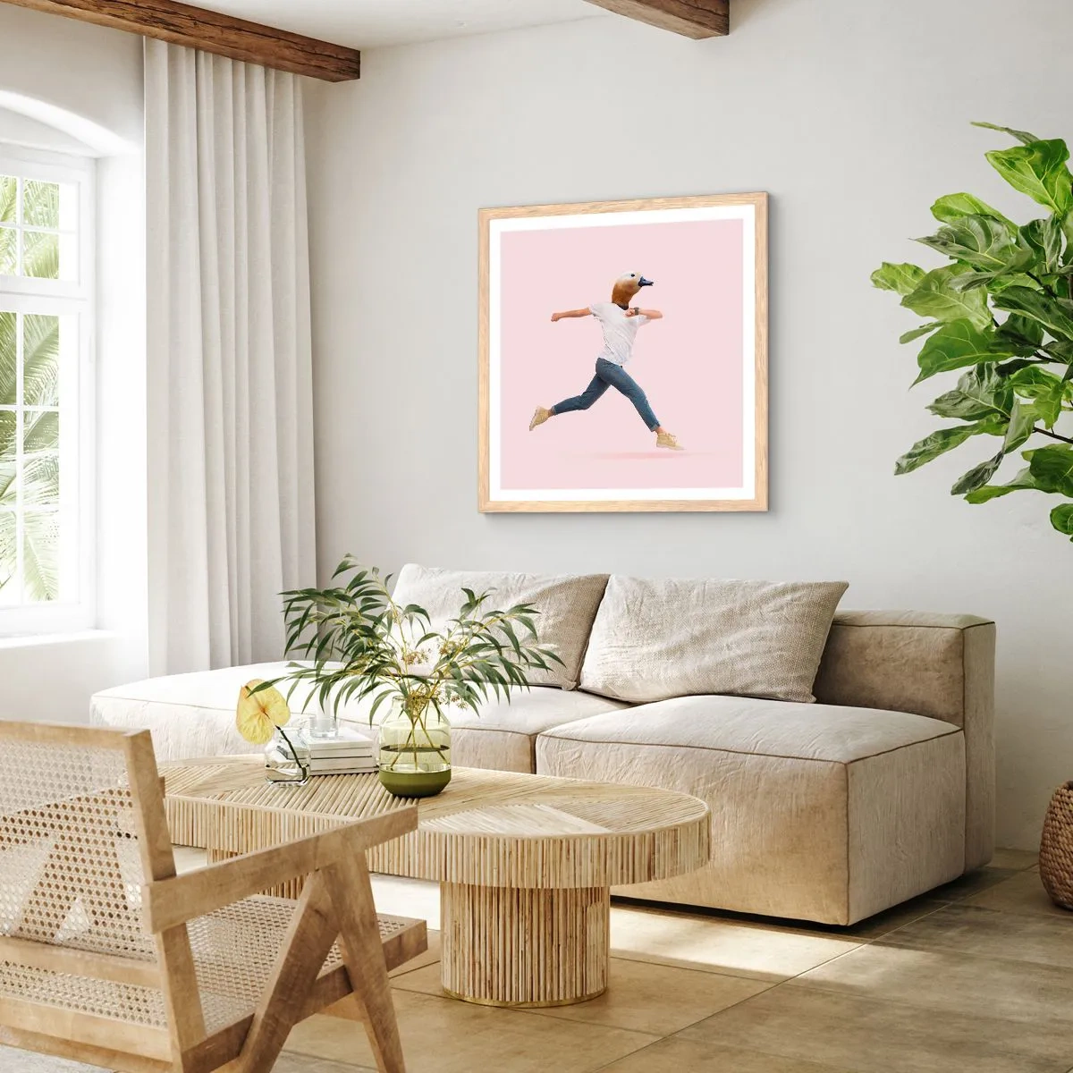 Plakat w ramie jasny dąb - Szczypta absurdu - 60x60 cm