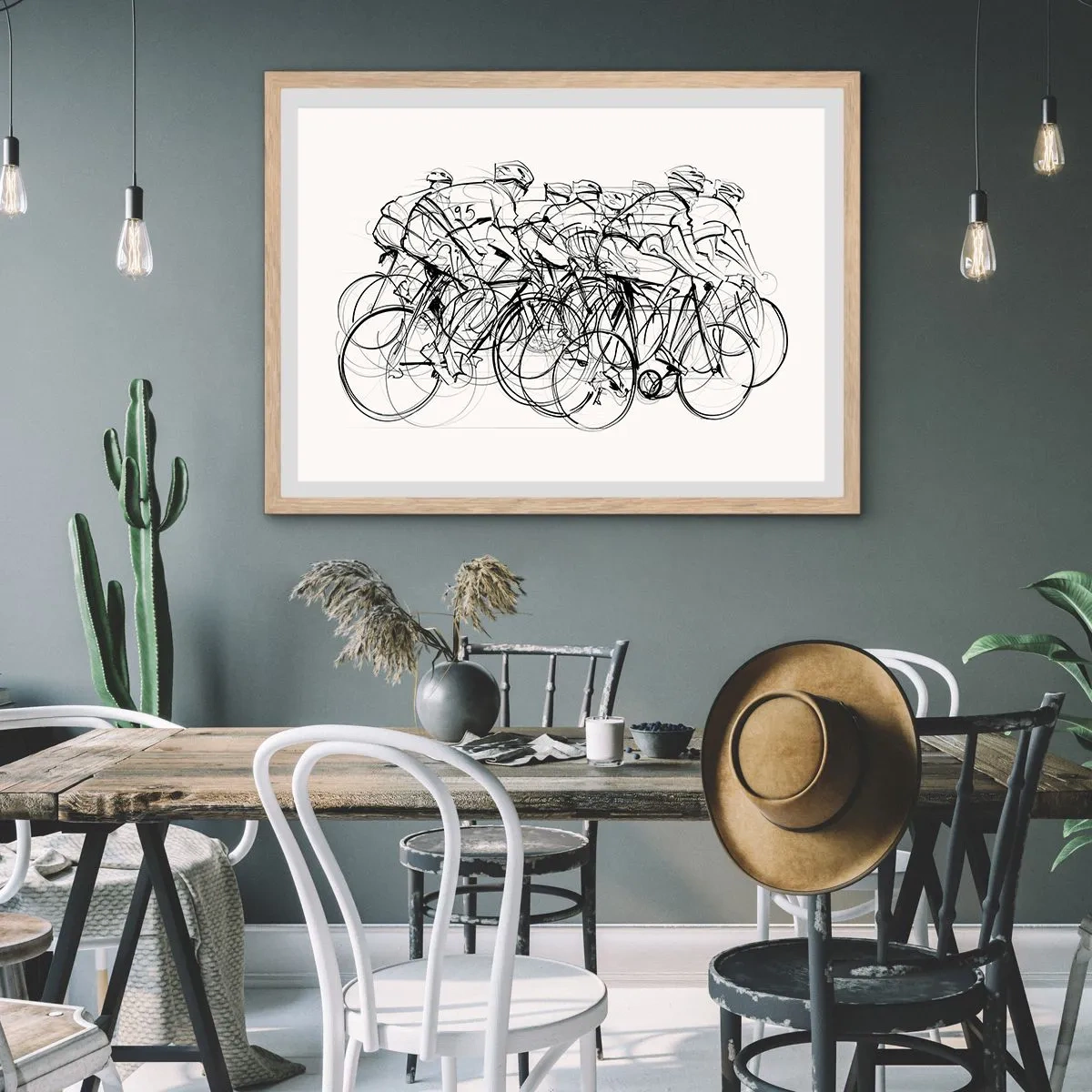 Plakat w ramie jasny dąb - Wespół w zespół - 40x30 cm