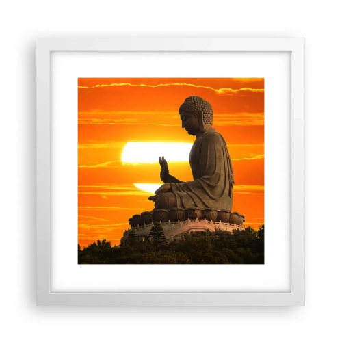 Plakat w białej ramie - Bez strachu przed światem - 30x30 cm