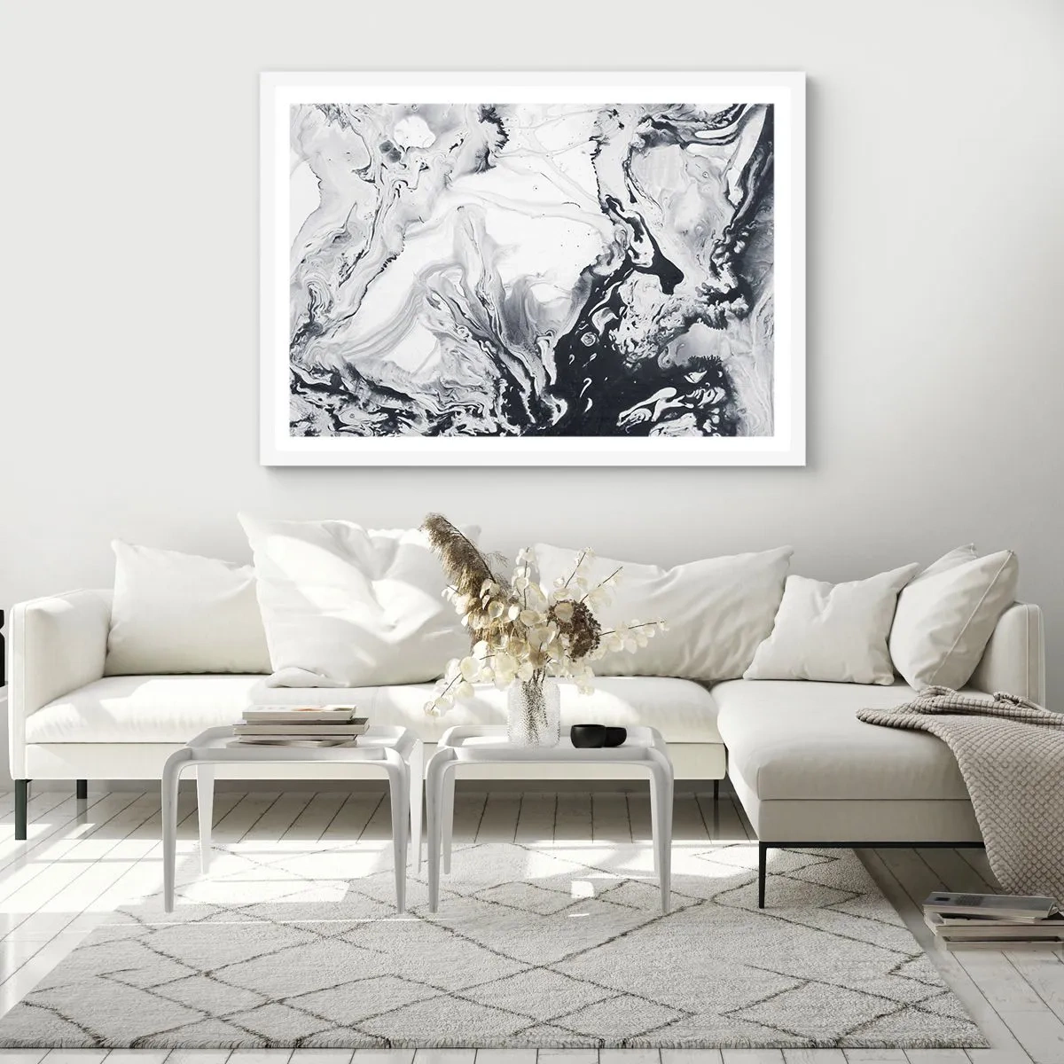 Plakat w białej ramie - Wnętrze Ziemi - 100x70 cm