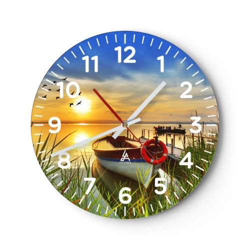 Zegar ścienny - Kormorany odlatują już - 40x40 cm