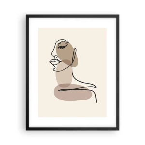 Plakat w czarnej ramie - Zasłuchana w siebie - 40x50 cm