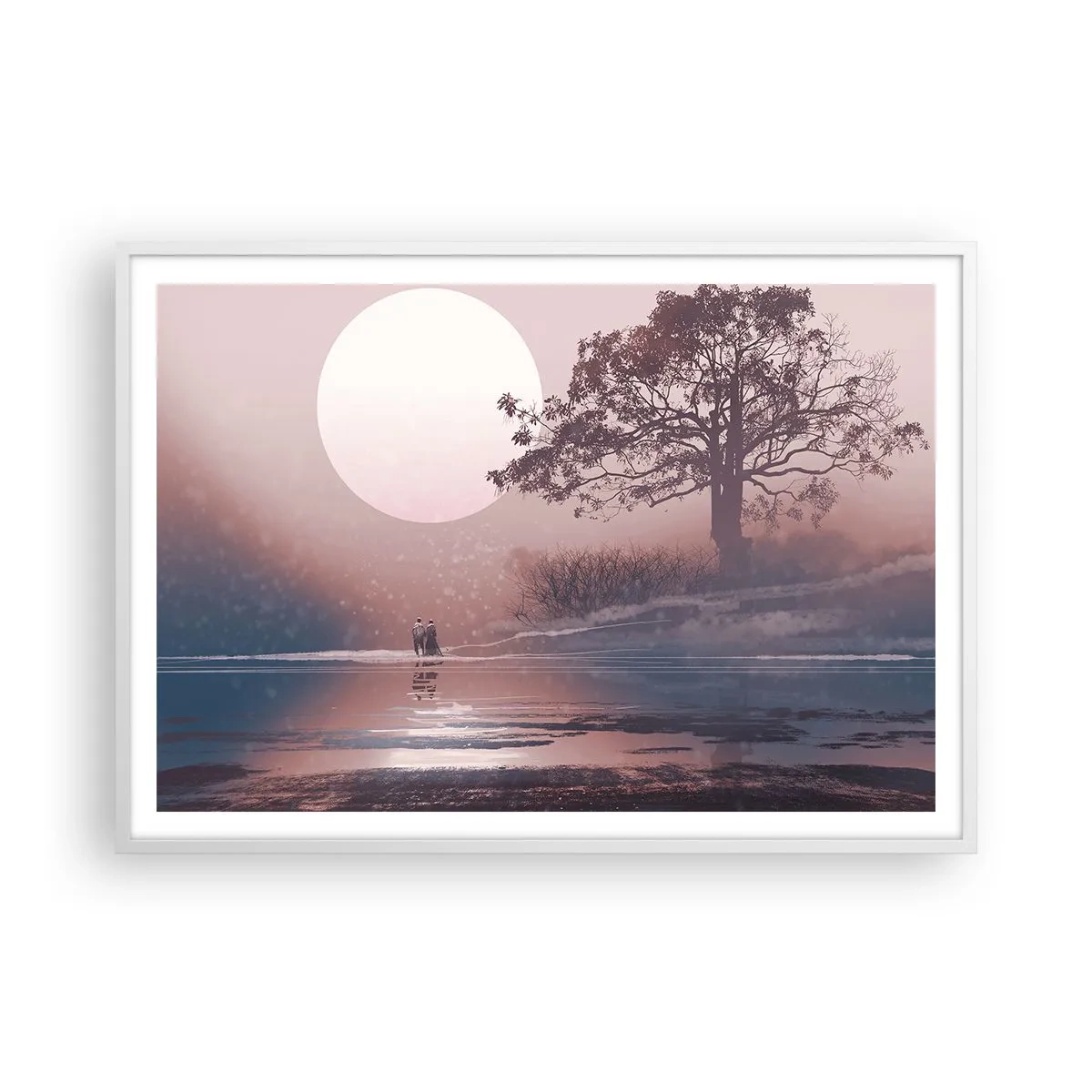 Plakat w białej ramie - Nocne dziwy - 100x70 cm