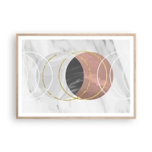 Plakat w ramie jasny dąb - Muzyka sfer - 100x70 cm