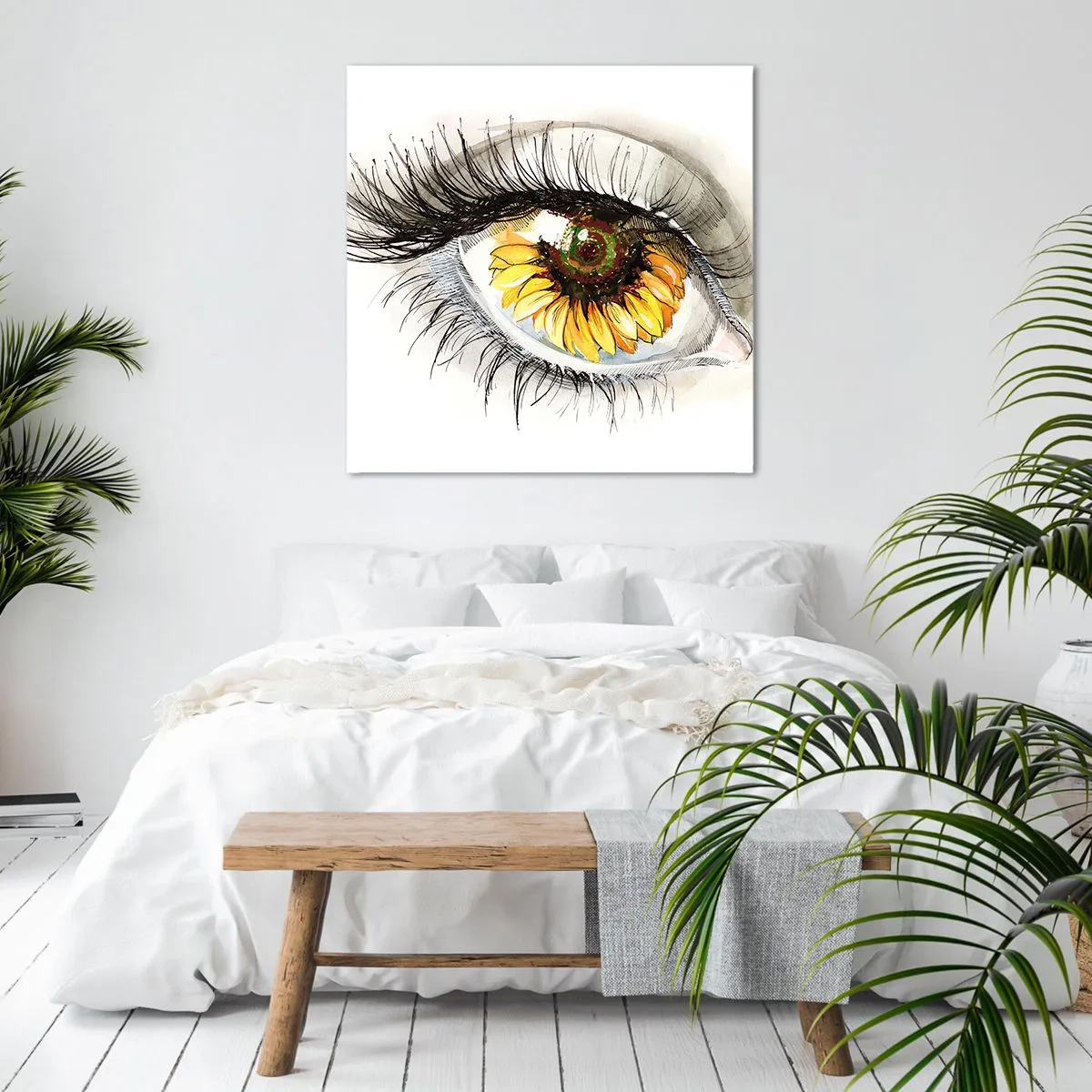 Obraz na płótnie - Spojrzenie gorące jak lato - 60x60 cm