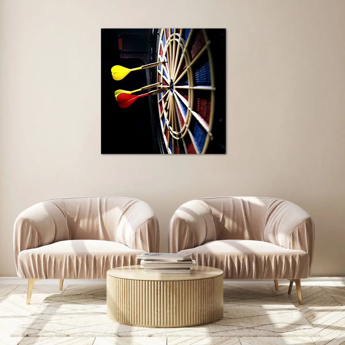 Obraz na szkle - W samo sedno - 70x70 cm