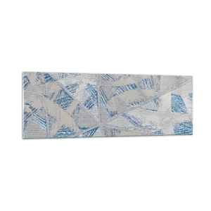 Obraz na szkle - W szaroniebieskim labiryncie - 90x30 cm