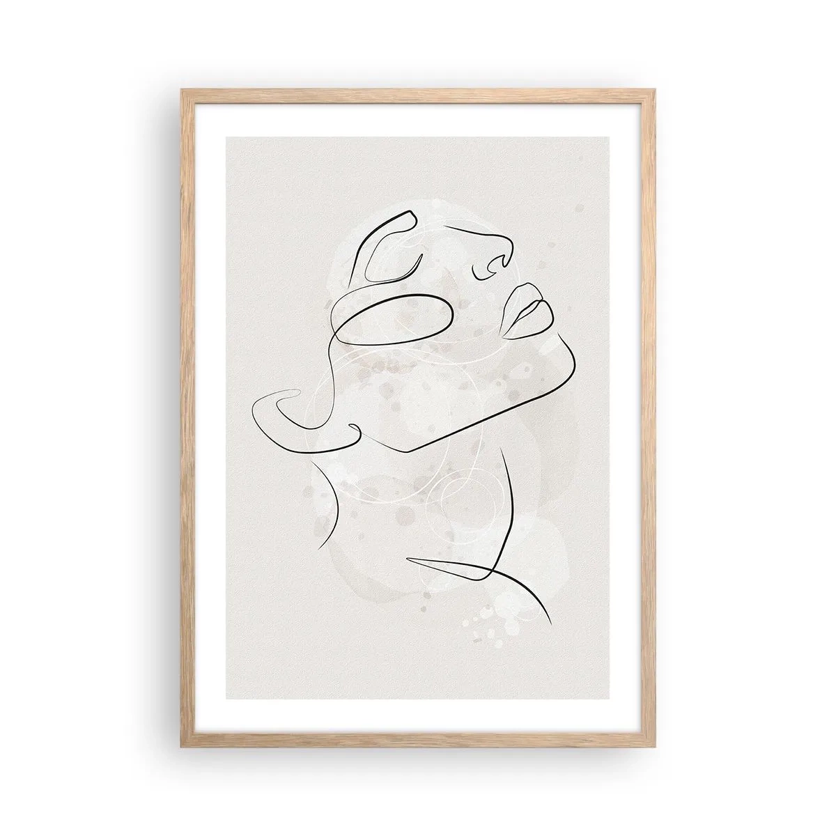Plakat w ramie jasny dąb - Zarys marzenia - 50x70 cm