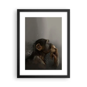 Plakat w czarnej ramie - Z pewnością myśliciel - 30x40 cm