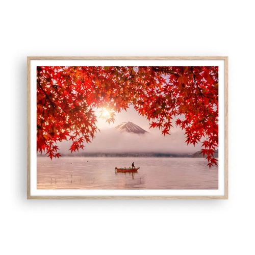 Plakat w ramie jasny dąb - W japońskim klimacie - 100x70 cm
