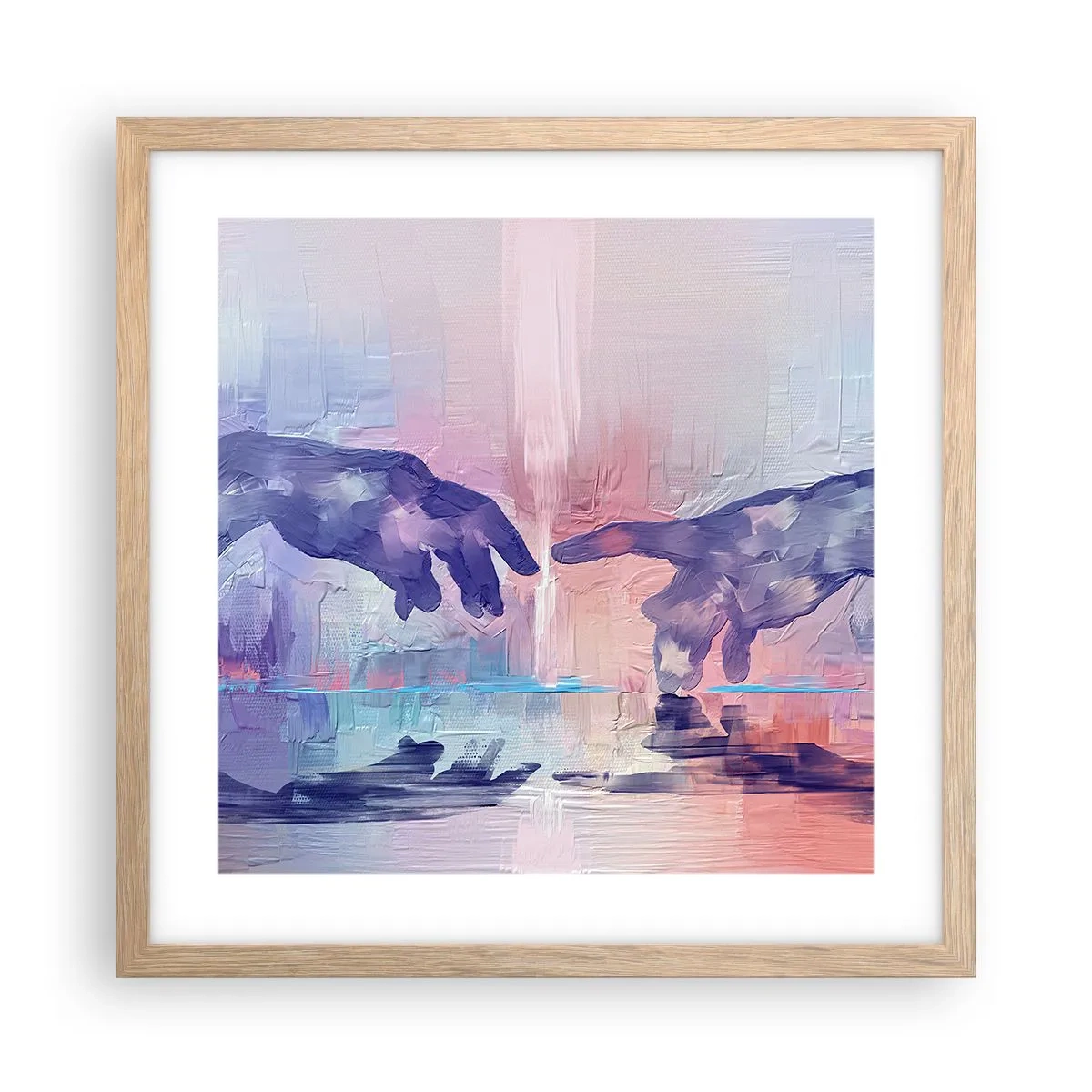 Plakat w ramie jasny dąb - Boska iskra życia - 40x40 cm