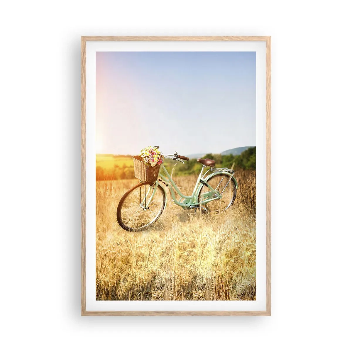 Plakat w ramie jasny dąb - Zostanę tu chwilę - 61x91 cm