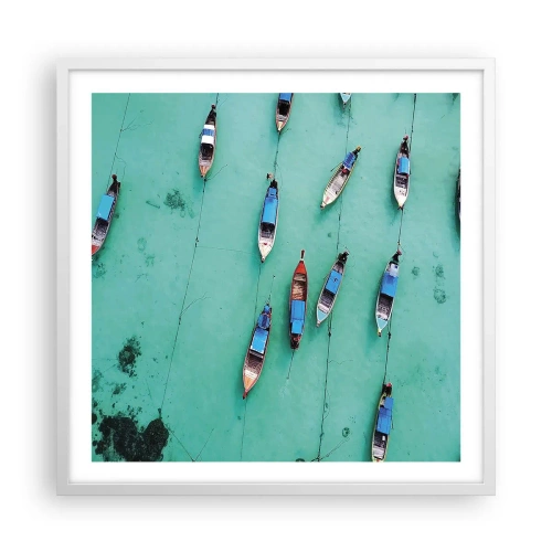 Plakat w białej ramie - W radosnym oczekiwaniu - 60x60 cm
