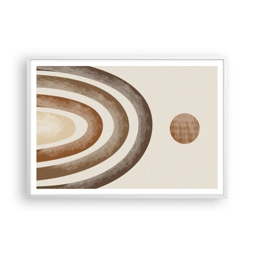 Plakat w białej ramie - W odległej galaktyce - 100x70 cm