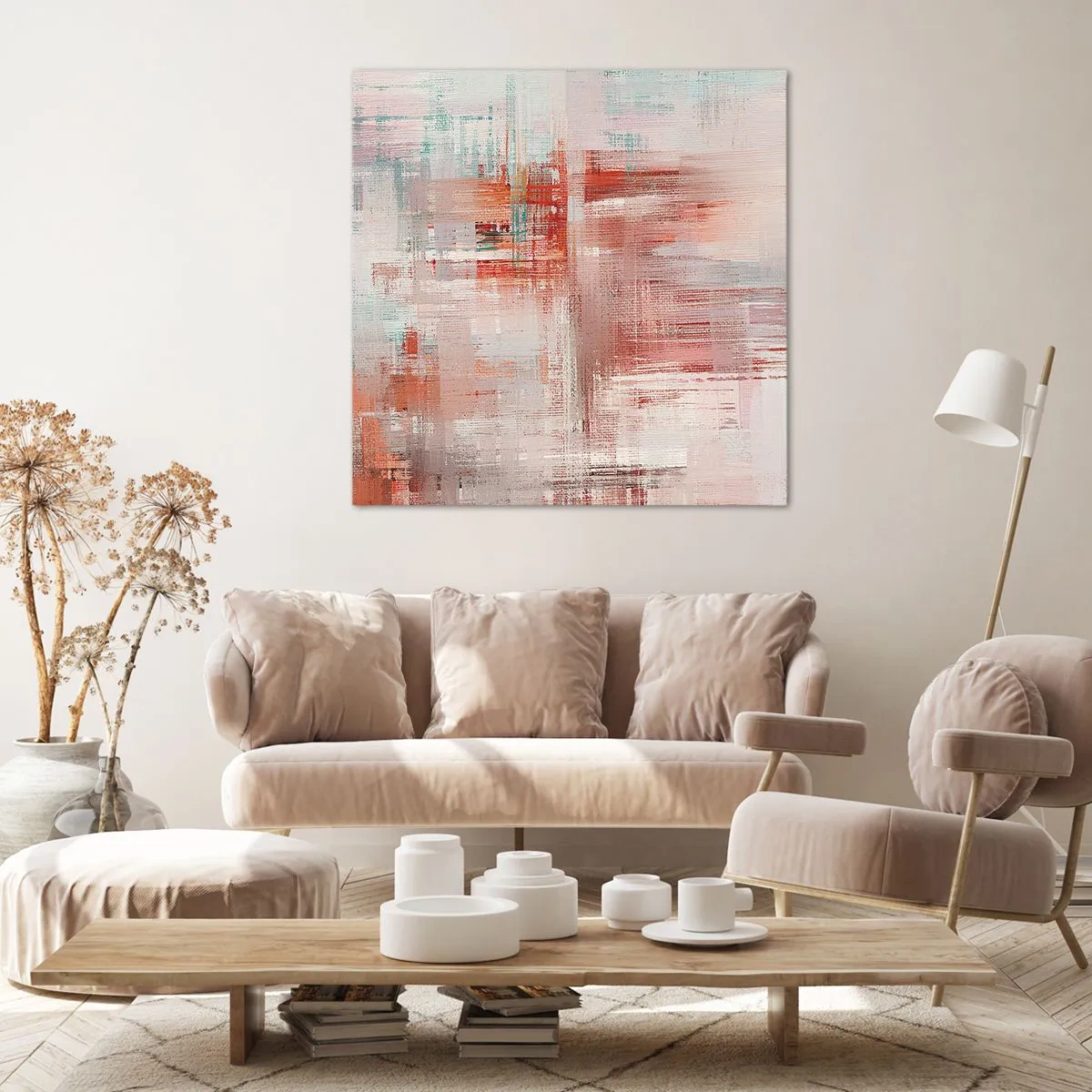 Obraz na płótnie - Zamglone. Ale różowe - 60x60 cm