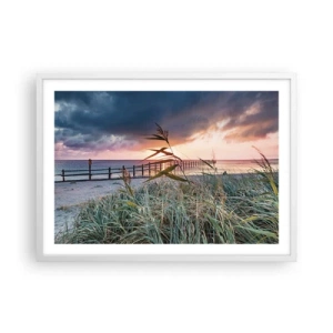 Plakat w białej ramie - Nie przemija z wiatrem - 70x50 cm