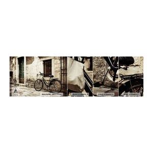 Fototapeta Próbka Samoprzylepna Deluxe Sticker - Powrót do przeszłości - Architektura, Rower, Vintage - 100x30 cm
