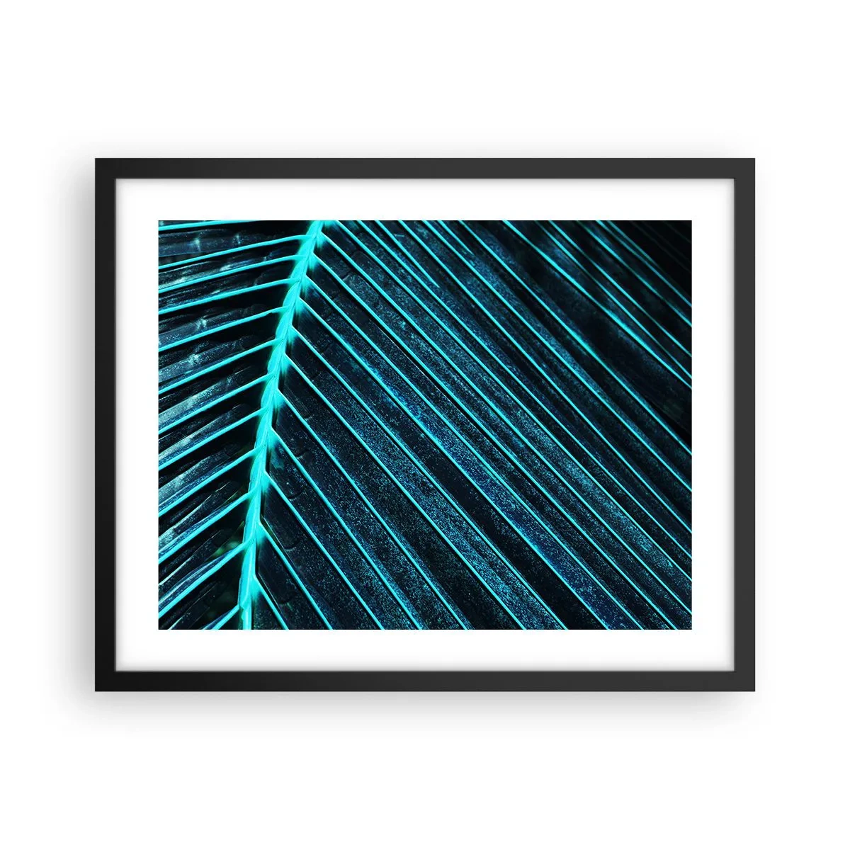 Plakat w czarnej ramie - Faktura zieleni - 50x40 cm