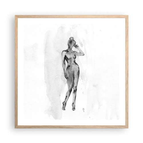 Plakat w ramie jasny dąb - Studium ideału kobiecości - 60x60 cm