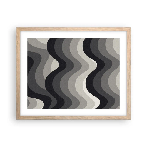 Plakat w ramie jasny dąb - Fala za falą - 50x40 cm